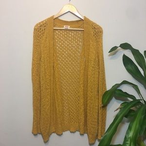 Mustard crochet cardigan